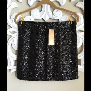 NWT Francesca’s Black Sequin Mini Skirt